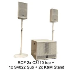 RCF 2x C3110 Top + 1x S 4022 Sub White (SET)